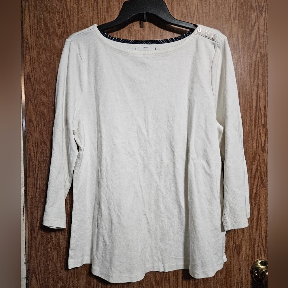 CHARTER CLUB 100% SUPIMA COTTON Long Sleeve T-shirt White!